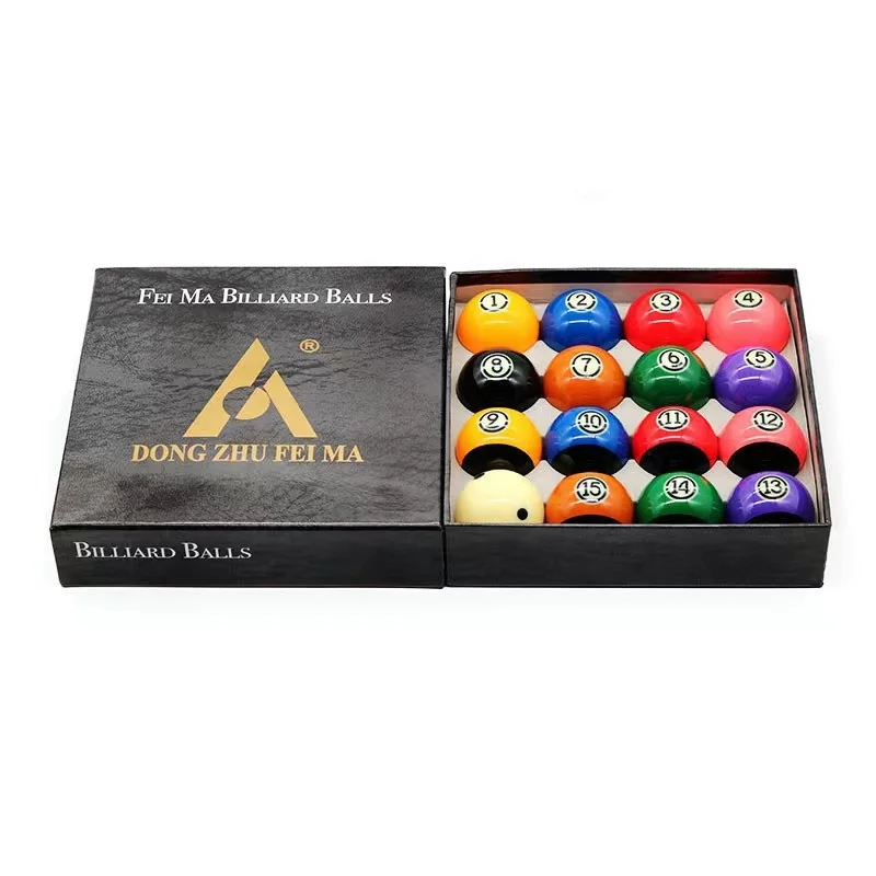 

Hot Selling Premium Quality Resin 16pc Set Box 57.2MM Billiard Pool Ball For Sale