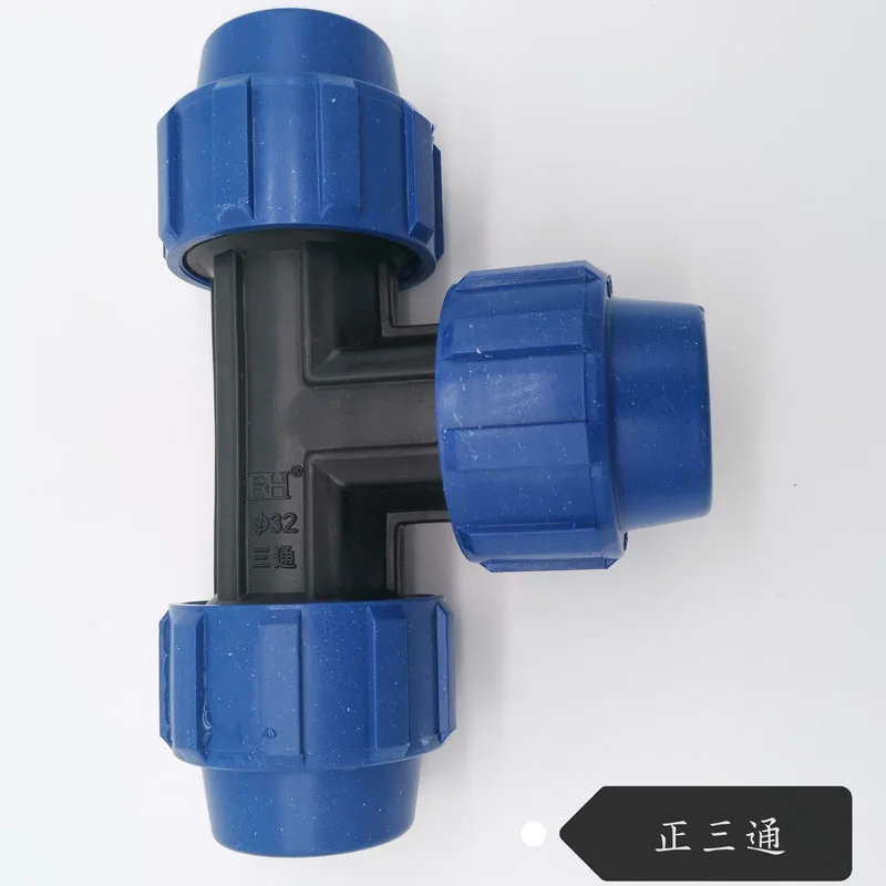 

Hot Sale Plastic Compression PP Pipe Fittings for water supply High Quality, Blue