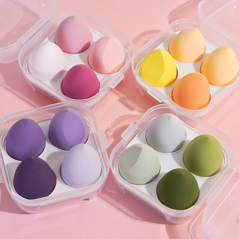 

Wet and Dry Use New Beauty Egg Set Gourd Water Drop Puff Makeup Puff Set Colorful Cushion Cosmestic Sponge Egg Tool, Optional