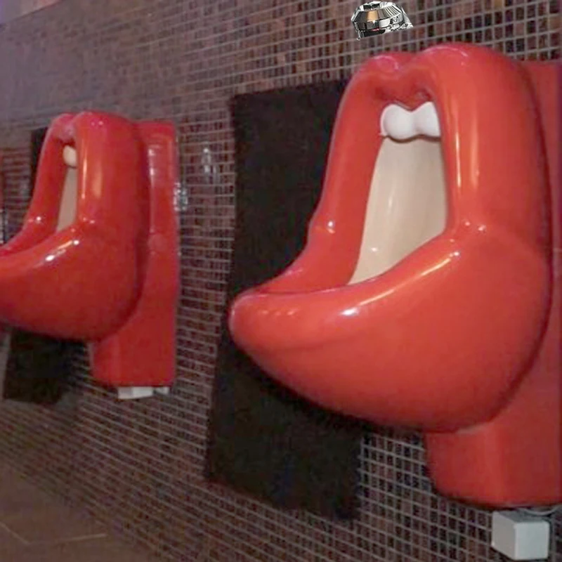 Love Red Urinator Lip Urinal Back Inlet Urine Device Gallery Wc Commode