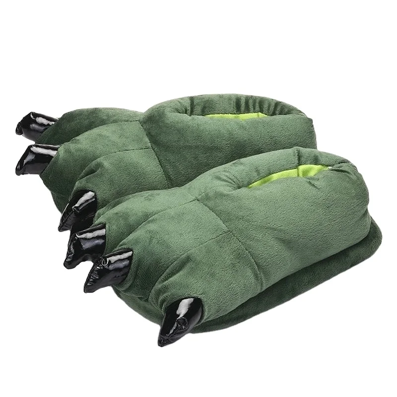 

2021 Winter Xmas Gift Dinosaur Teddy Bear Christmas Slippers, Customized color