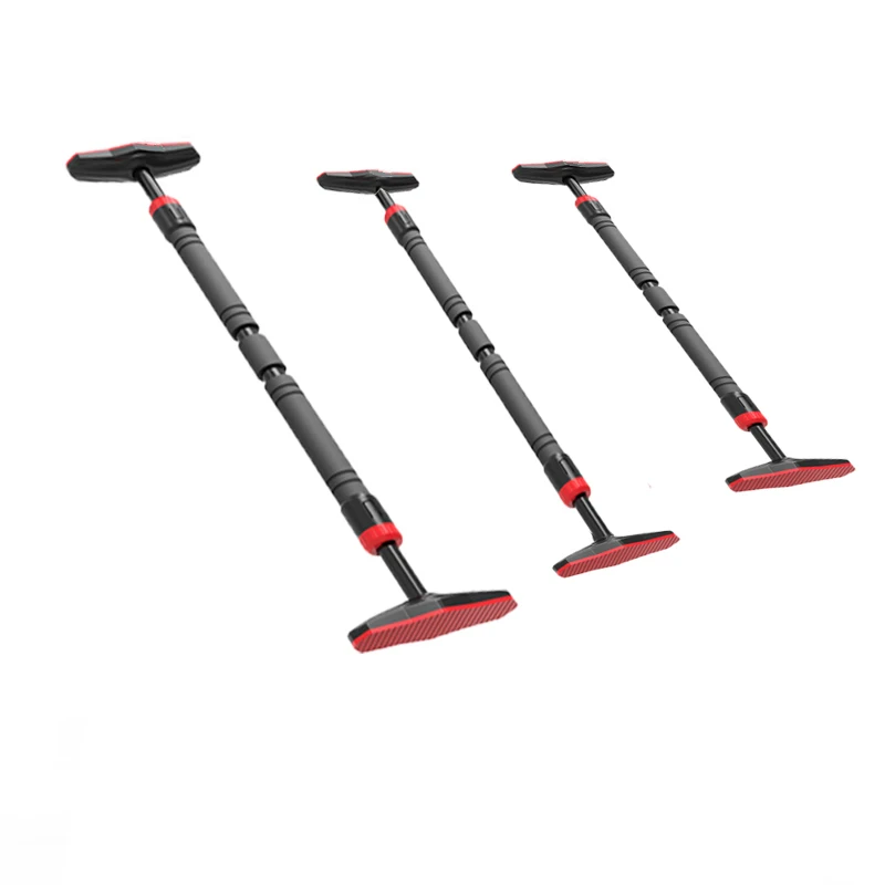 

Door pull up bar multifuncional doorway chin up bar at home, Red/black
