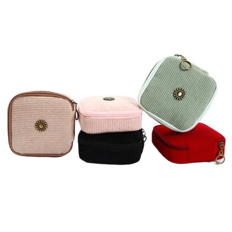 

Handy small size Case Toiletry velvet cosmetic bag Sanitary Pad Storage Pouch lady makeup girl Storage Bag, Customized