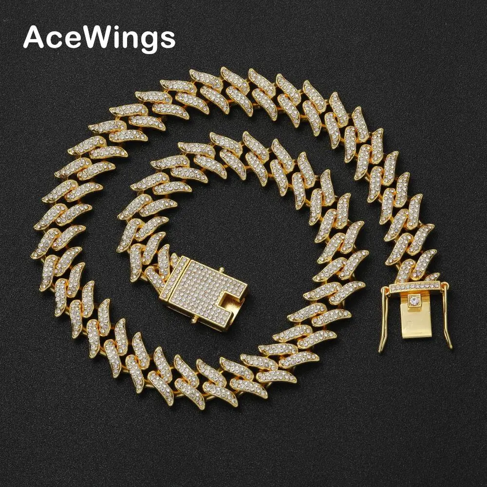 

AC012 16mm Alloy Chain Hip Hop Iced out Chain Necklace Bling bling Jewelry