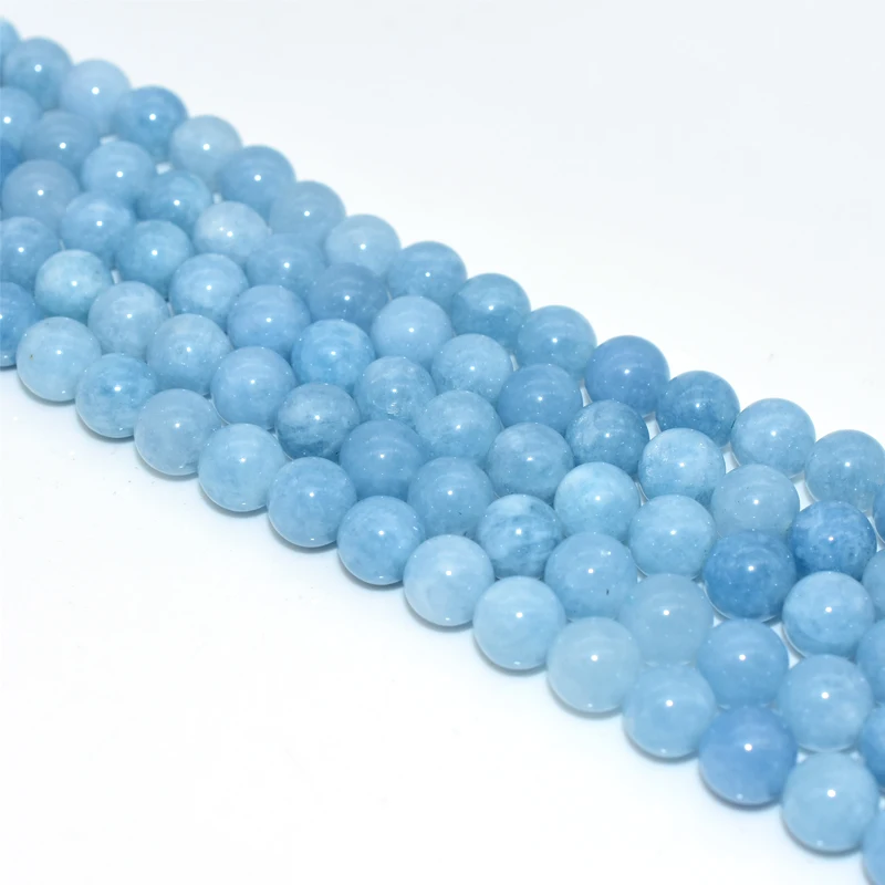

Trade Insurance 6/8/10mm Competitive Price Dyed Aquamarine Loose Beads