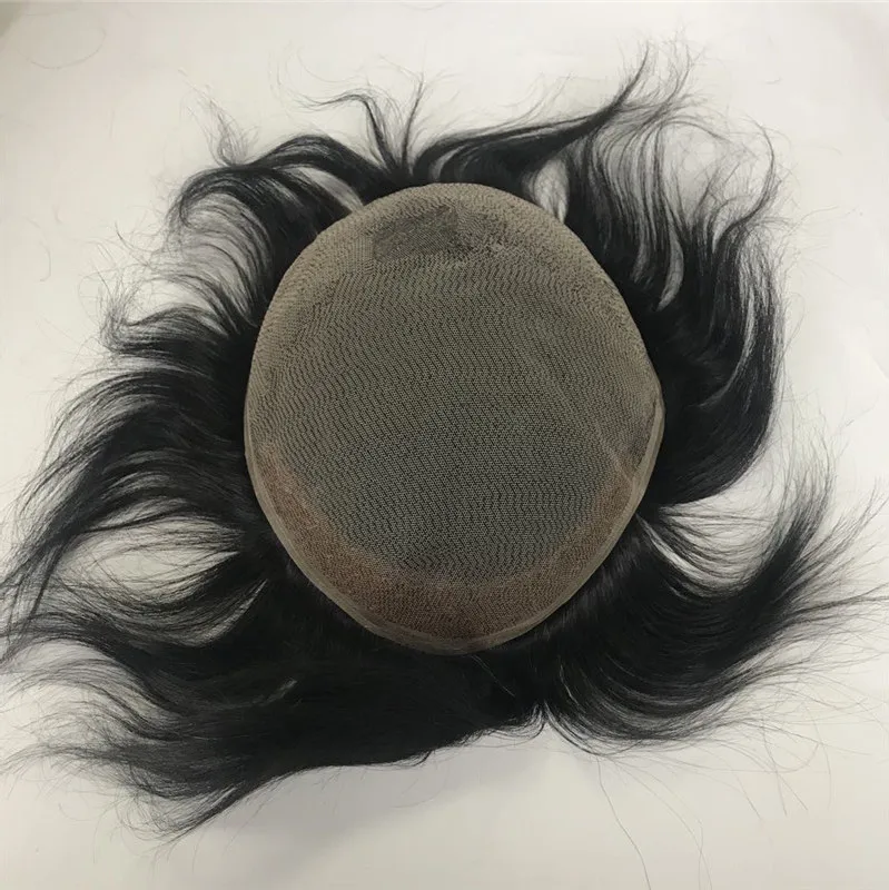 

Korean lace hair piece full lace toupee wholesale price with large stock natural color, Natural black