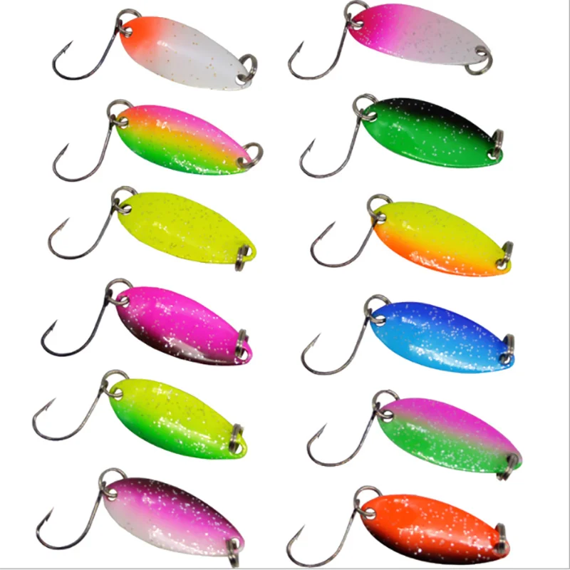 

3g 3.3cm 11colors Hot Sale Factory Wholesale Metal Spoons Fishing Lure For Bass Trout