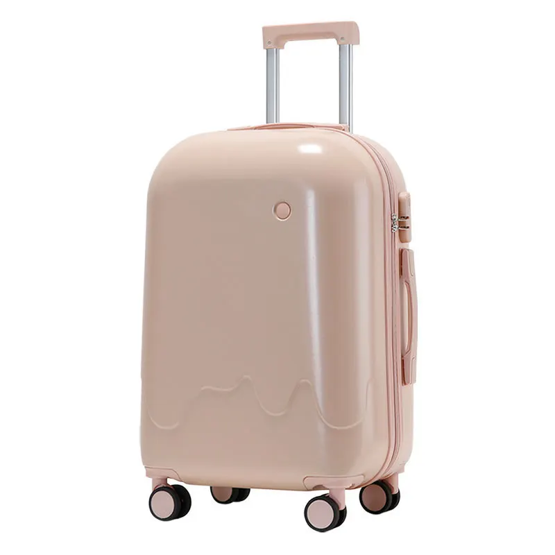 

The new ice cream bar box light female small and pure and fresh students luggage male universal wheel suitcases White suitcase