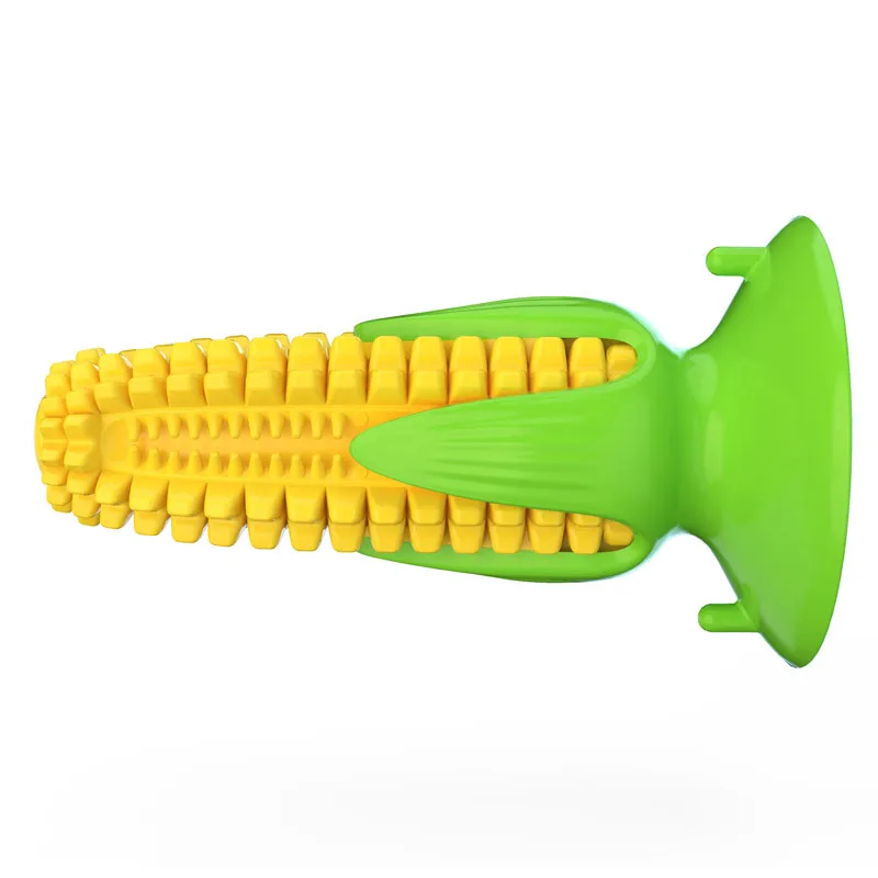 

Hot Selling Pet Toys Vocal Corn Dog Toothbrush Cleaning Teeth Gnawing Molars, Yellow