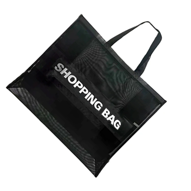 

Wholesale nylon mesh shopping bag black mesh bag female