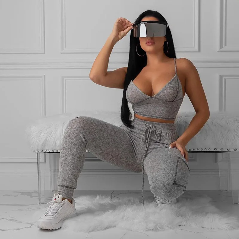 

S116A Autumn Two Piece Sets Women Basic Sweatshirt+Leggings Casual Sporty Tracksuits Female, Black