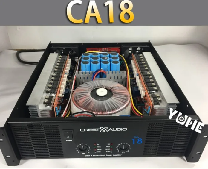 

CA18 Professional Power Amplifier Pure Power Amplifier 2channels (3U) KTV/Stage/Home Entertainment KTV 8ohm 1300W*2/4ohm 2600W*2