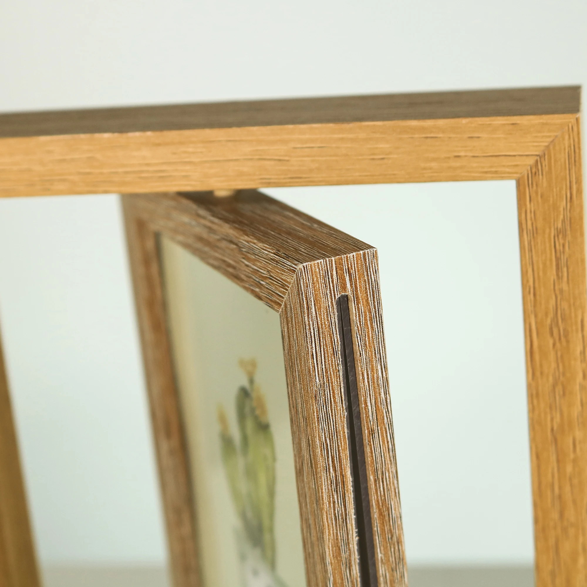 义乌艺术工厂木质材料双框4x6可旋转图片情侣木制相框