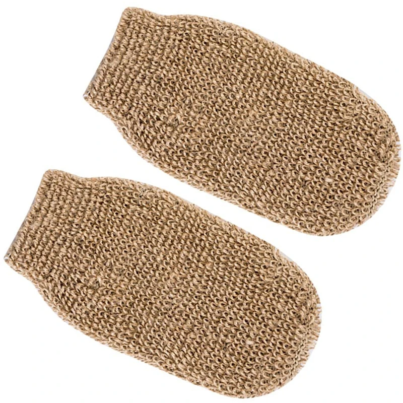 

Natural Shower Bath Sponges Gloves Exfoliating Jute Fiber Mitts Body Scrubbers