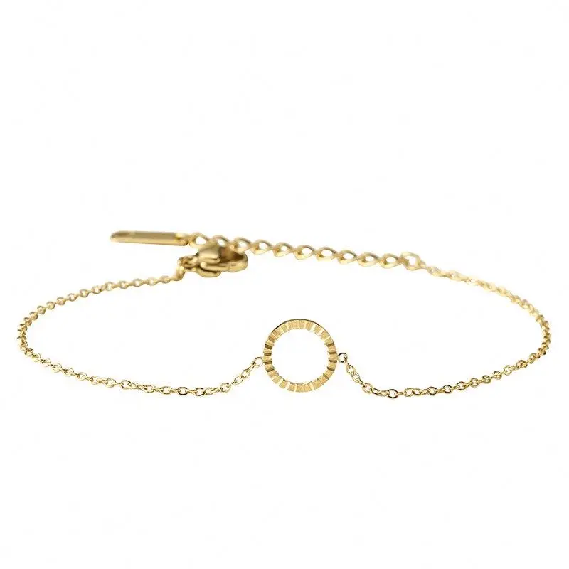 

Factory Direct Sale Exqusitive Round Pendant Gold Plated Bracelet Adjustable For Women, Gold color