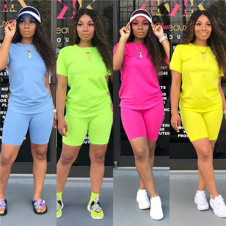 

New Design 2021 Summer Casual Clothing For Women Two Piece Short Set