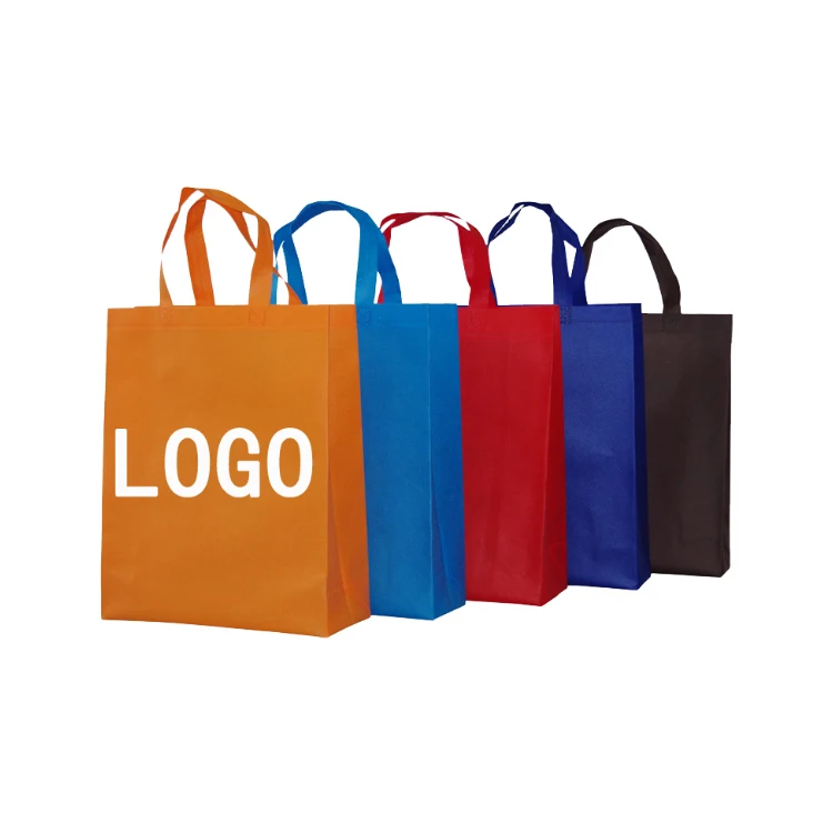 

Silk Screen Logo Printing Colorful Shopping Handle Nonwoven Tote Bag Small Medium Big Size Bag, Customized color
