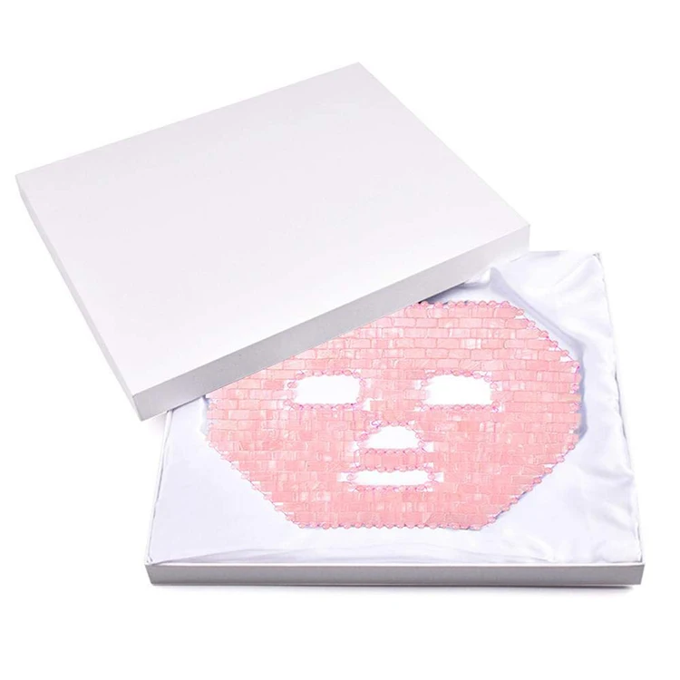 

New Product Wholesale High Quality Rose Quartz Facial Jade Facial Masks for Skin Care, Pink
