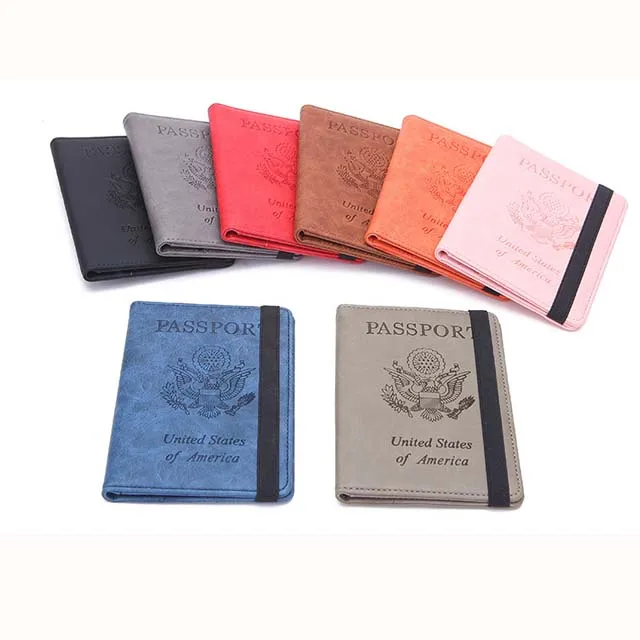 

Travel Wallet Rfid Blocking Pu Leather Leather Passport Holder