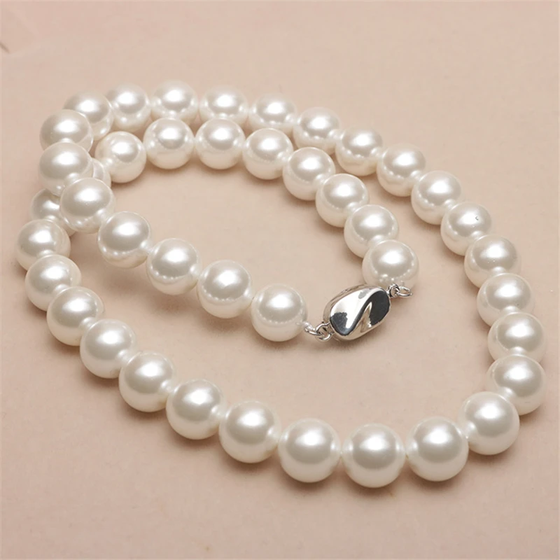 

Bridal Jewelry Set Fashion Trendy Muticolor Pearl Link Chain Necklace Earrings Pearl Bracelet Jewelry Set