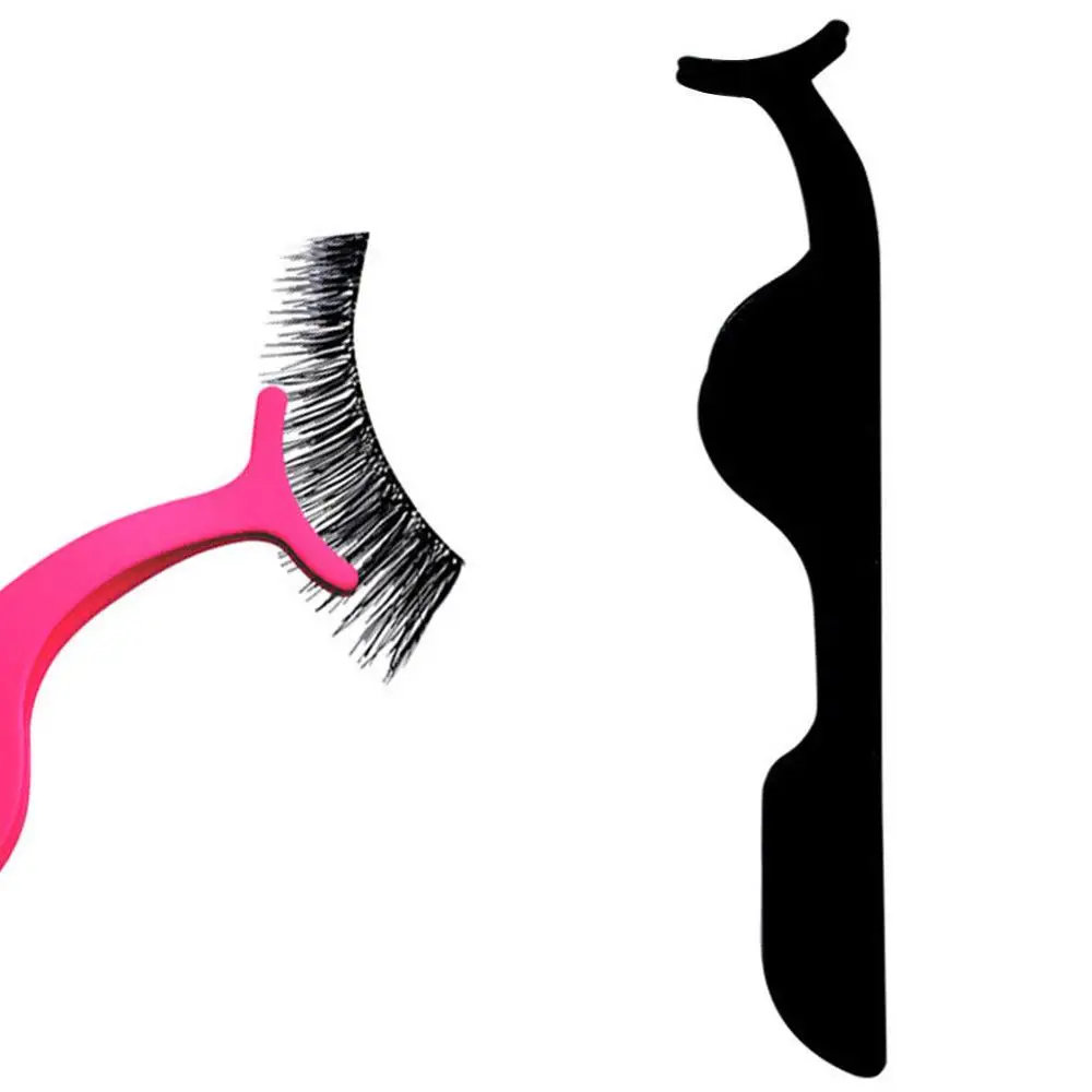 
Customized logo rose gold lash applicator stainless steel eyelashes tweezers mink strip lashes applicator 