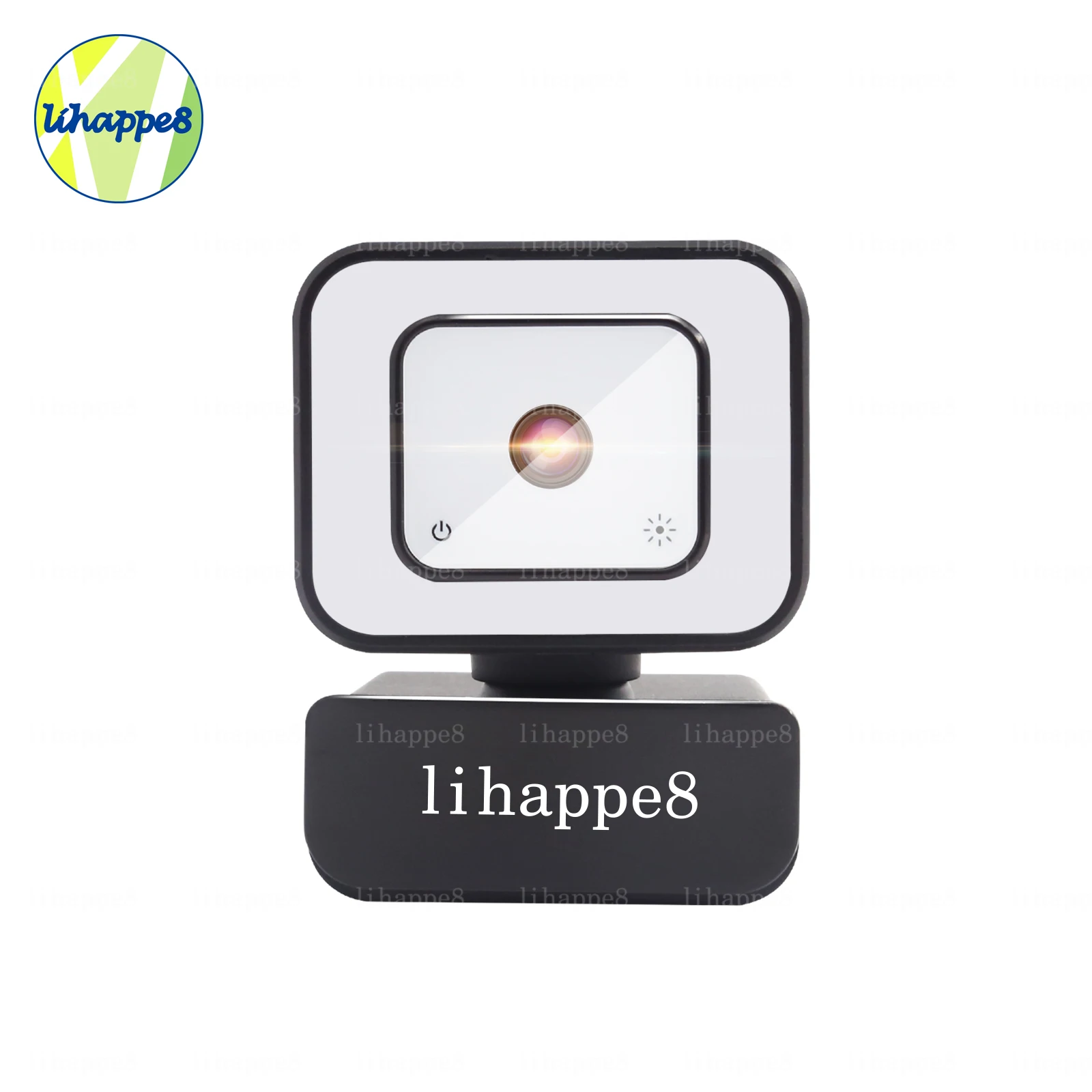 

Popular waterproof usb webcam Portable Auto-Focus 1080P webcam with Touch beauty light Full HD mini camera, Black+white
