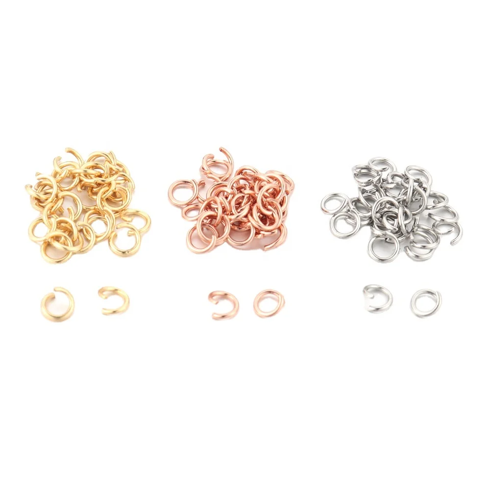 

Stainless Steel Water Plating Jump Rings Split Rings Jewelry Making DIY Necklace Findings Crafts Accessories