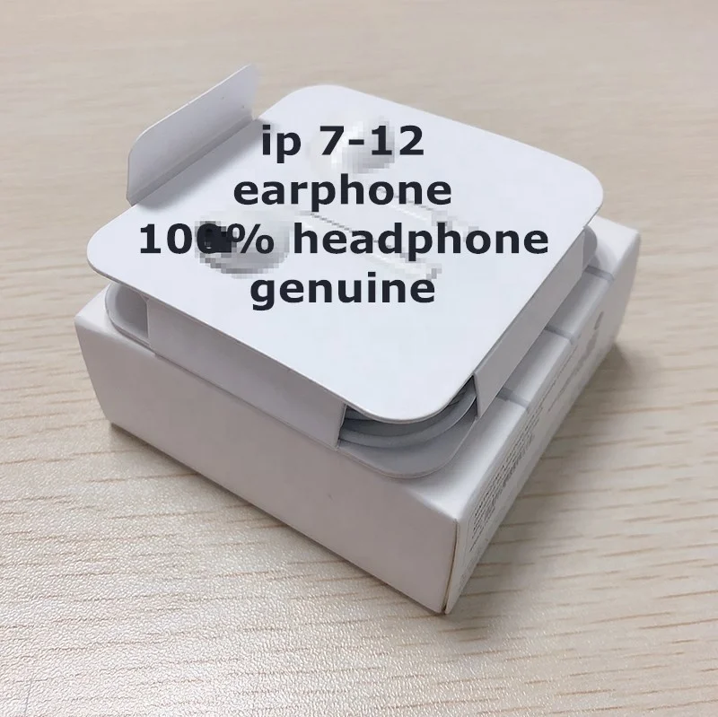 

earphone for iphone 13 12 11 Pro Max 7 8 Original 100% headset Wired control headphone Remote earbuds Stereo earphone for apple, White