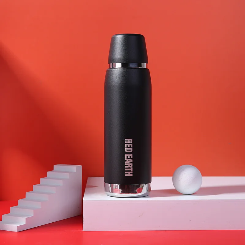 

double wall stainless steel custom logo wholesale plastic one touch sport 316 SS water bottles, Blue, red, black, white