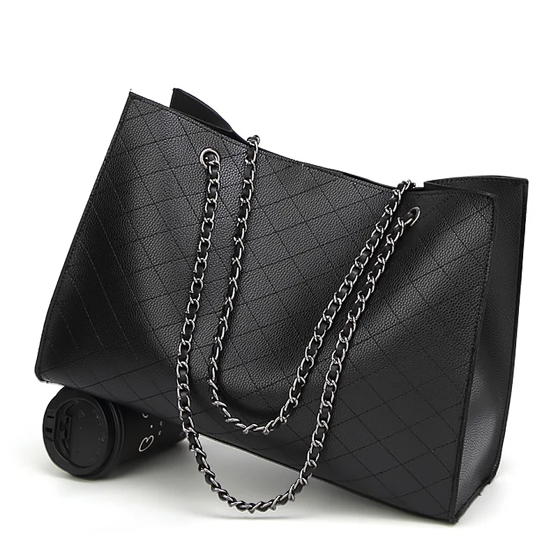 

Leather Bags For Women 2021 Luxury Handbags Women Bags Designer Big Tote Hand Bag Chain Leather Handbag Set Bolsa Feminina