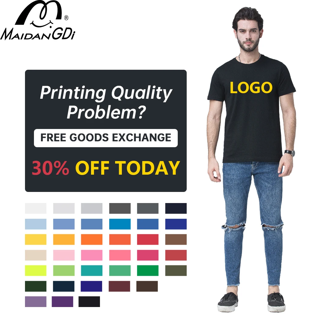 

Custom Logo Printed O-Neck Blank Tshirt Plus Size Cotton Men Tshirt T-shirt