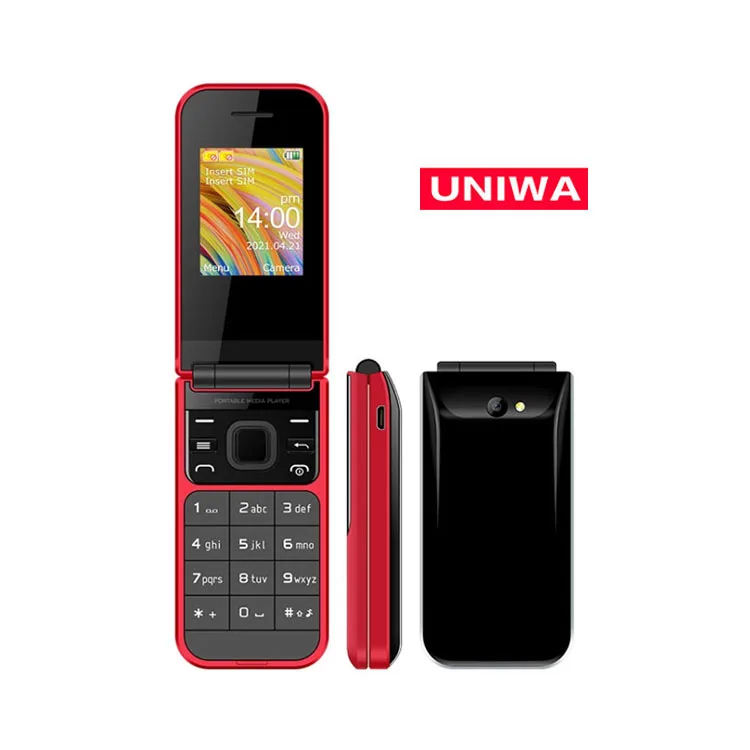 

Classic Mini Flip Mobile Phone Style LED Indicator Unlocked UNIWA F2720 Flip Phone
