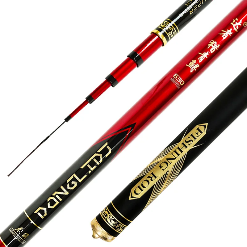 

New 3.6m-10m 4-10 Long Sections Red 12H high quality high carbon fiber carp fishing rod