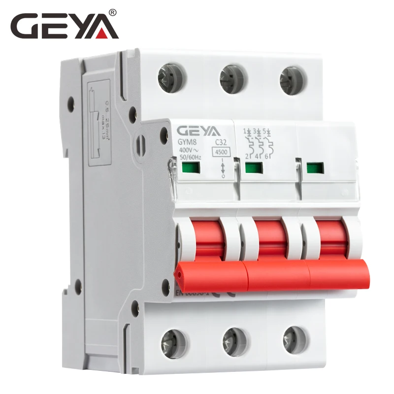 

GEYA Factory Price GYM8 Din Rail Modular MCB 3P 6KA 230V 400V Mini Circuit Breaker