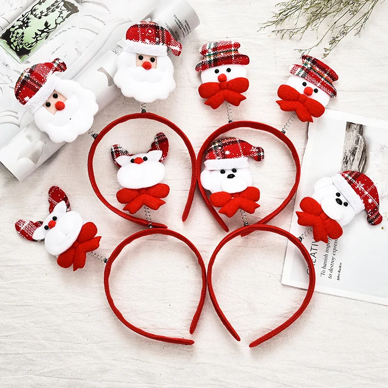 

Free Shipping US UK Newest Christmas Adult Kids Child Party Headband Party Hats Decoration Reindeer Santa Snowman Christmas Hat