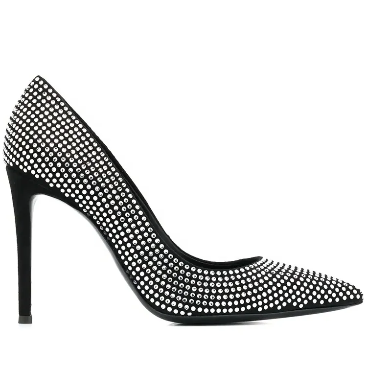 

High Quality Elegant and sexy Rhinestones Lady Pumps Pencil heels Pointed Toe Crystal process Women Shoe