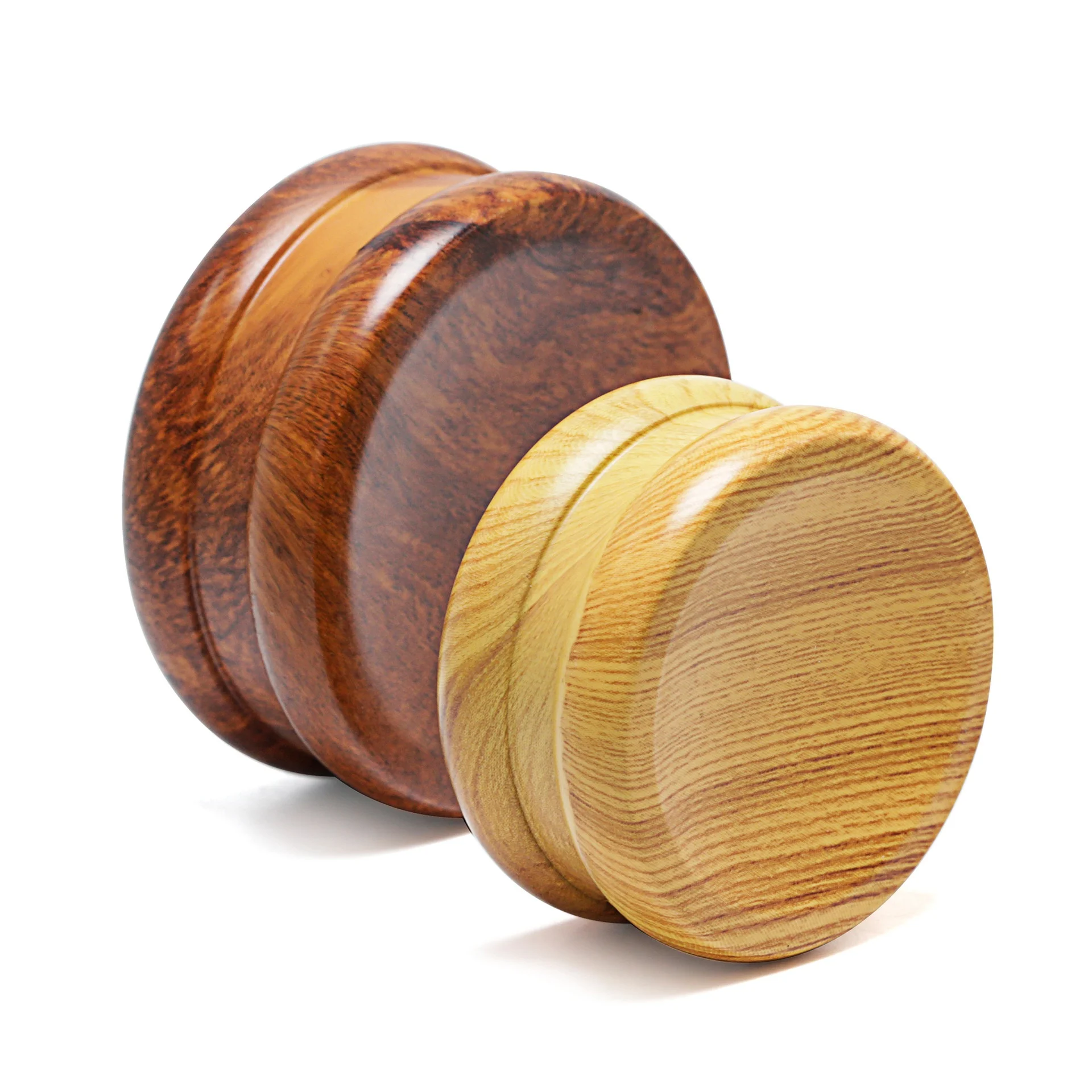 

Concave Design Dry Herb Grinder Diameter  Wood Zinc Alloy 2-layer Herb Grinder Tobacco Grinder, Picture