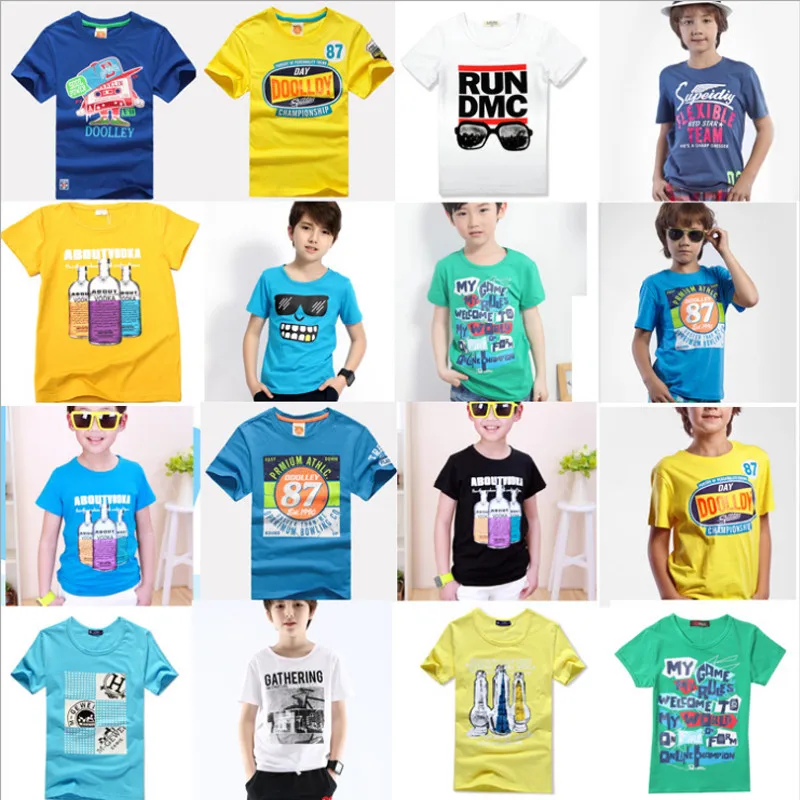 

Mix Color mix style Kids fashion short-sleeved T-Shirts Stock