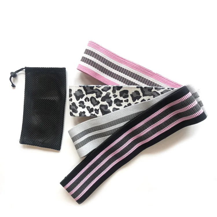

ECO Friendly Custom Logo Exercise Fabric Resistance Yoga Bands For Body Shaping Booty Bands, Pink or customized color