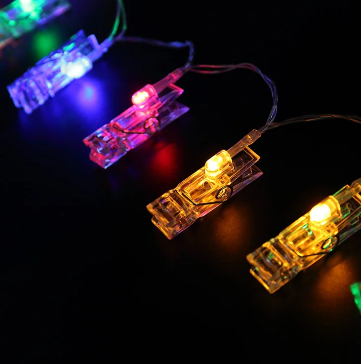 40 LED Photo Clip Peg String Lights Battery Operated Home Party Decor
