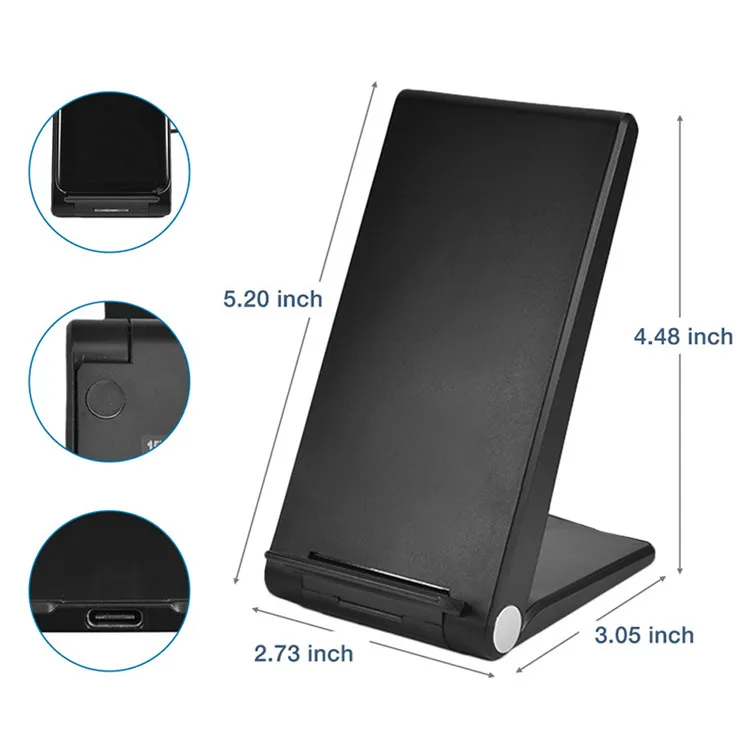 

2020 New Design Free Sample 10W Fast Qi Wireless Charger For Samsung Galaxy S9, 7.5W Fast Wireless Charging Stand For iPhone 8 X, Black, white