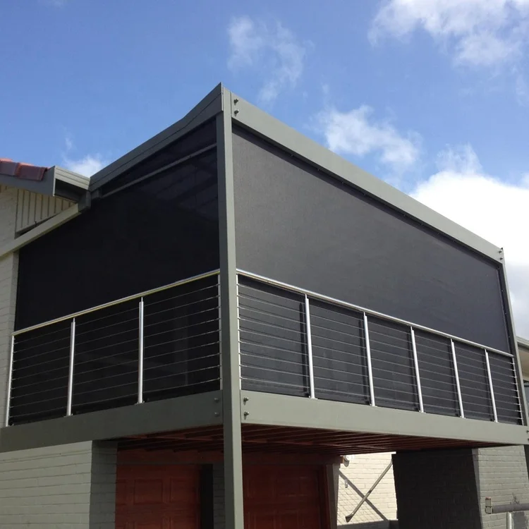 

Outdoor Patio Waterproof Roller Zipped Motorized Blinds Curtain screen, Customer's request