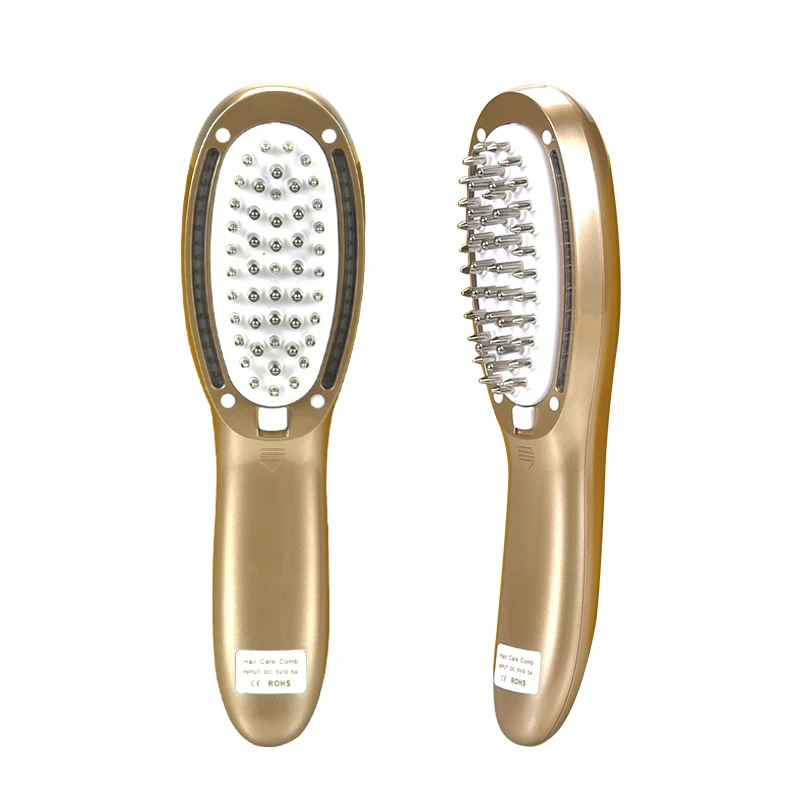 

MRIYA Hot Scalp Care Vibrating Comb Led Hair Growth Massage Brush Manufacturers, White, pink, gold