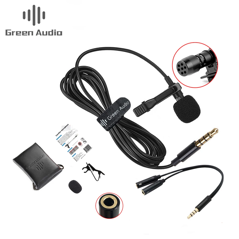 

GAM-141D Plug And Play Clip on Microphone Lavalier Lapel Microphone, Black