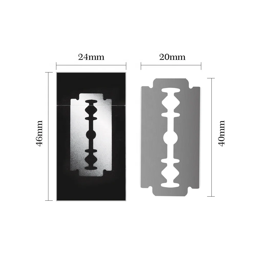

Ready to ship Hot Selling Stainless Steel Double Edge Razer Blades Shaving Razor Blade, Silver