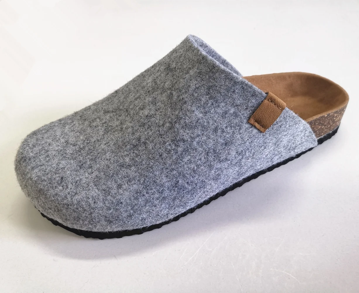 

Wholesale Prime Quality Women's Felt Clogs Slippers for Indoor Outdoor with Comfortable Bio Cork Foot-bed
