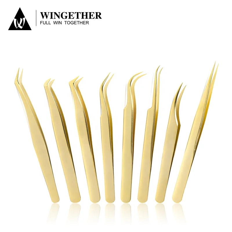 

Wingether Amazon Best Selling In Stock 0/15/30/40/45/60/80 Degree Lash Tweezers Custom Logo Tweezers Grip Tweezers Lash Tool