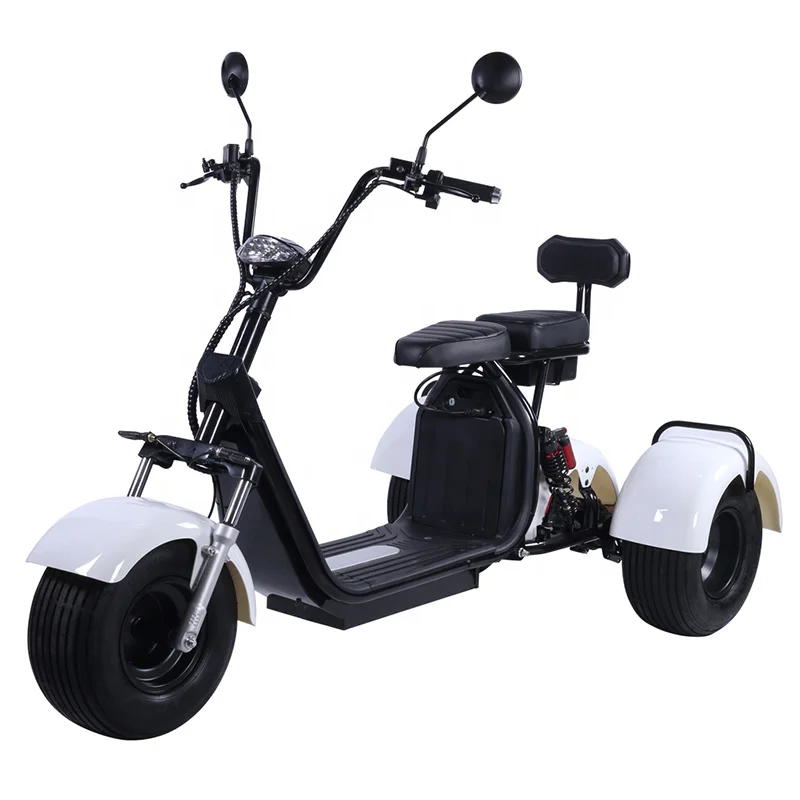 

China Factory Wholesale High Quality 20A Electric Scooter Citycoco Air Tire 3 Wheel Electric Bike/Scooters/Motorcycle City coco, Black
