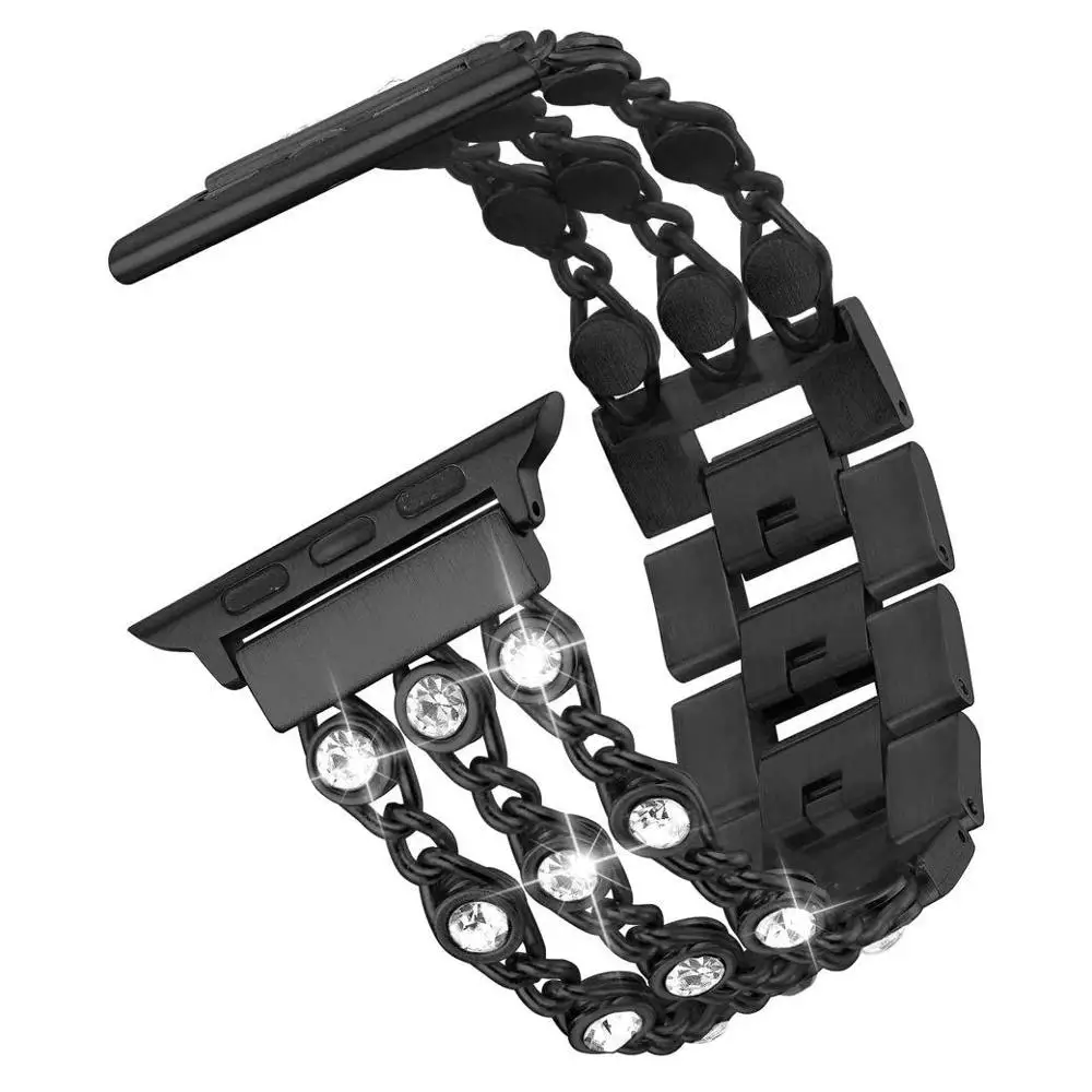 

New Luxury Metal Watch Band For Apple Watch 6 5 Stainless Steel Watch strap