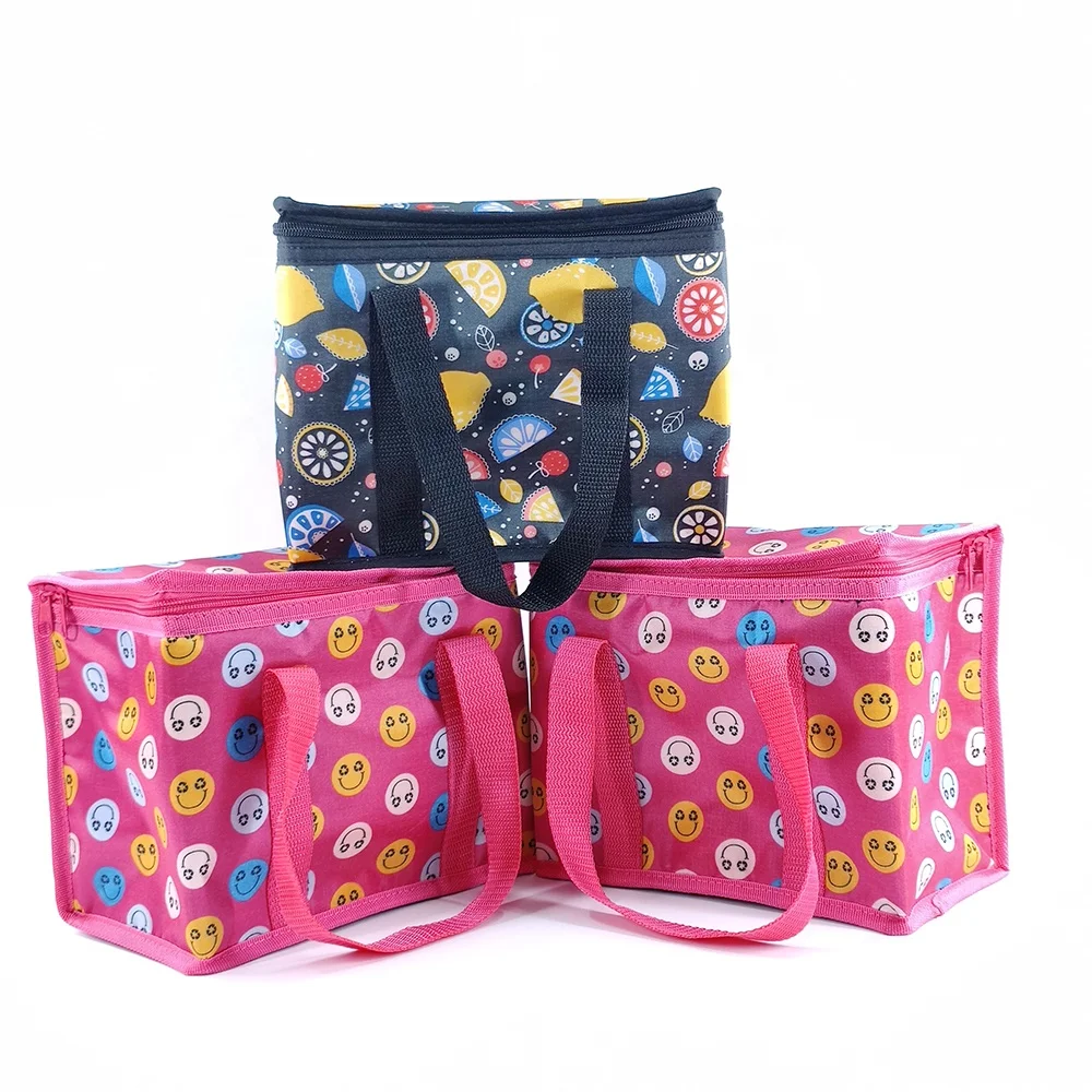 

Wholesale reusable food insulated Oxford cloth cooler bags custom logo